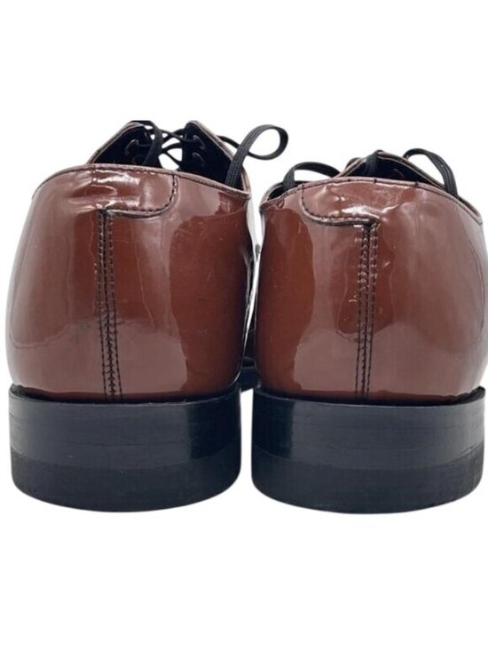 Stacy Adams Brown Patent Italian Leather Loafers Dress Shoes size 10.5